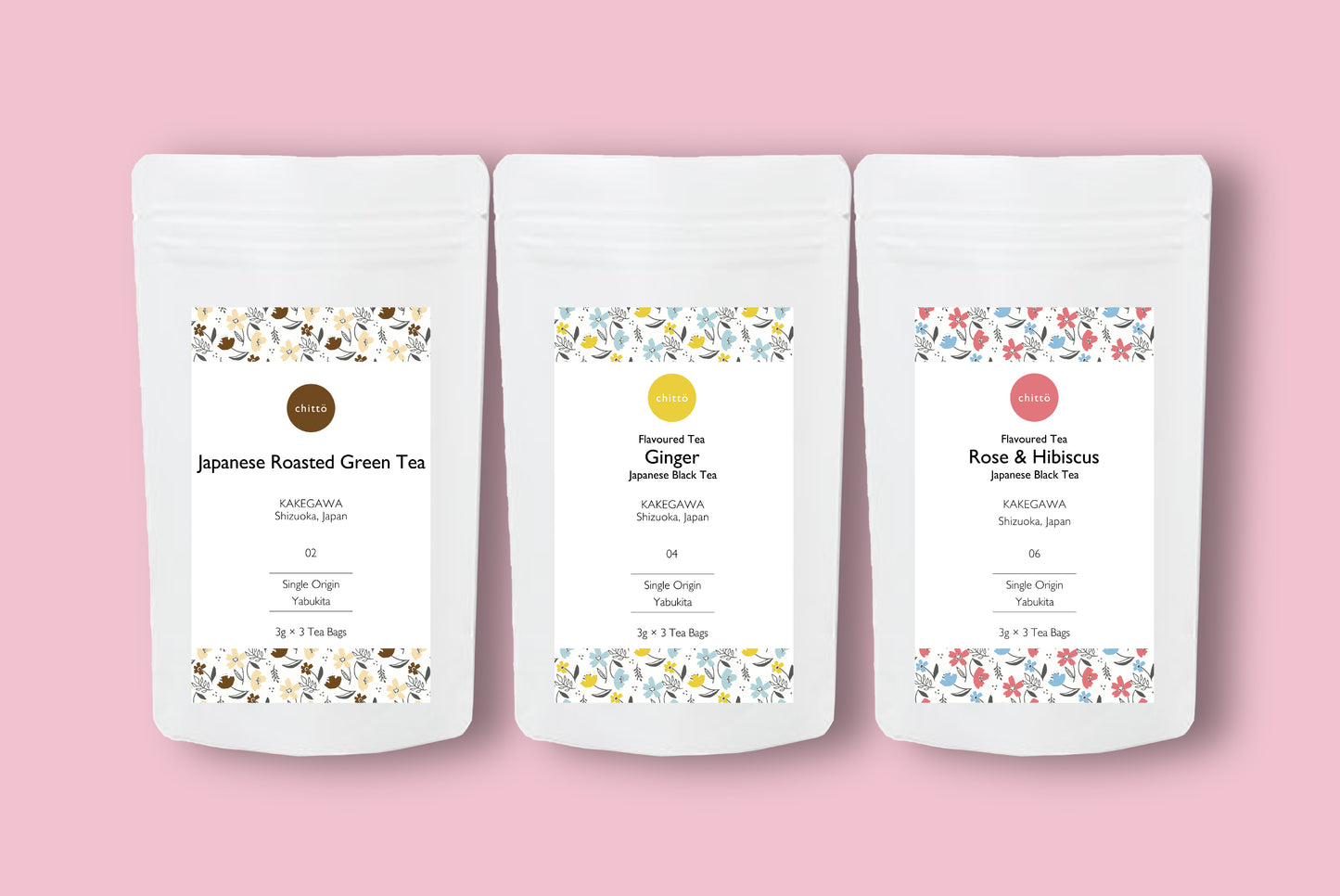 <クリックポスト専用>選べる3種のJAPANESE TEA 各種ティーバッグ3個入