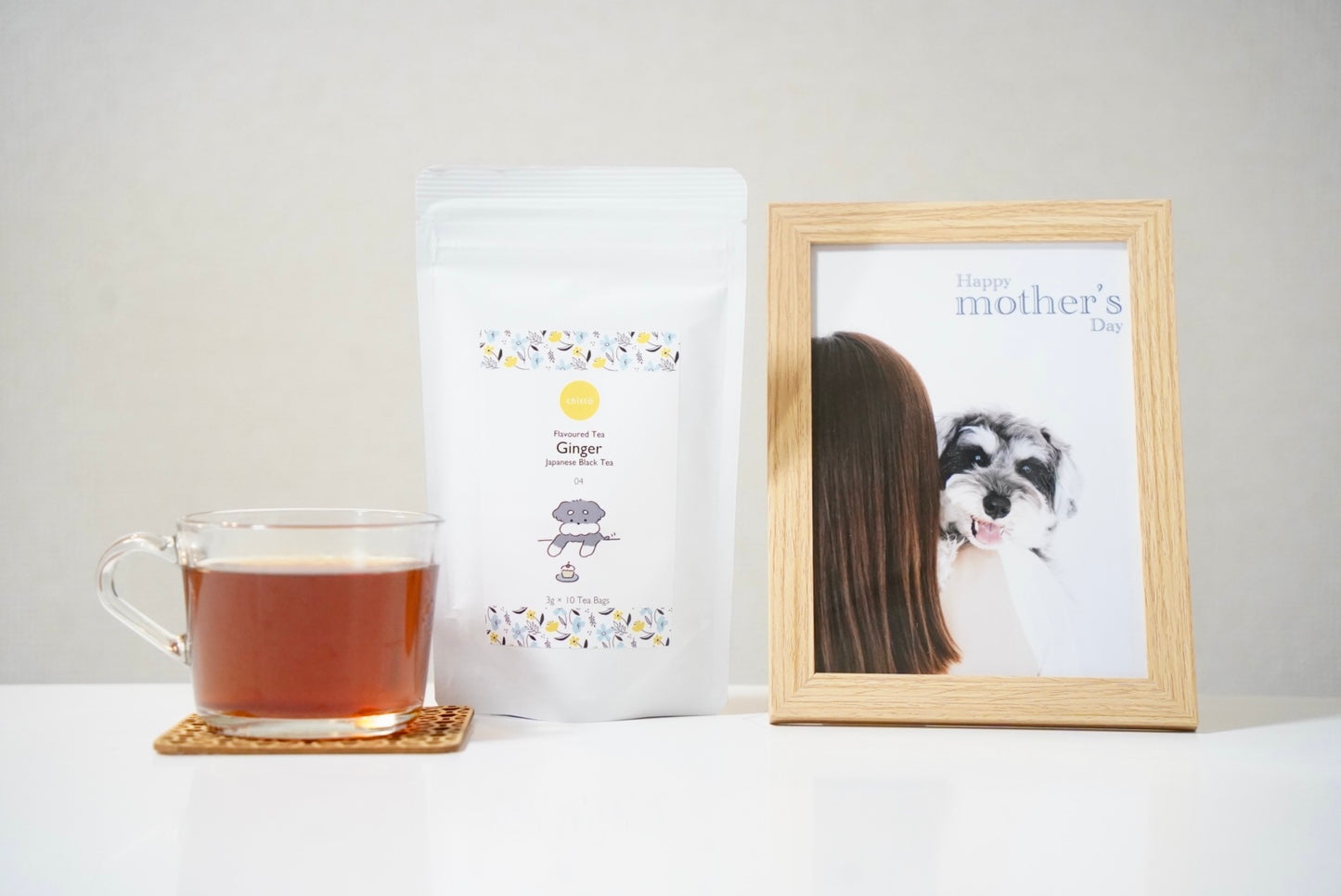 【名入れ】オリジナルメッセージを入れられる!フォトと選べる Tea 1種 ギフトセット(シュナウザー)