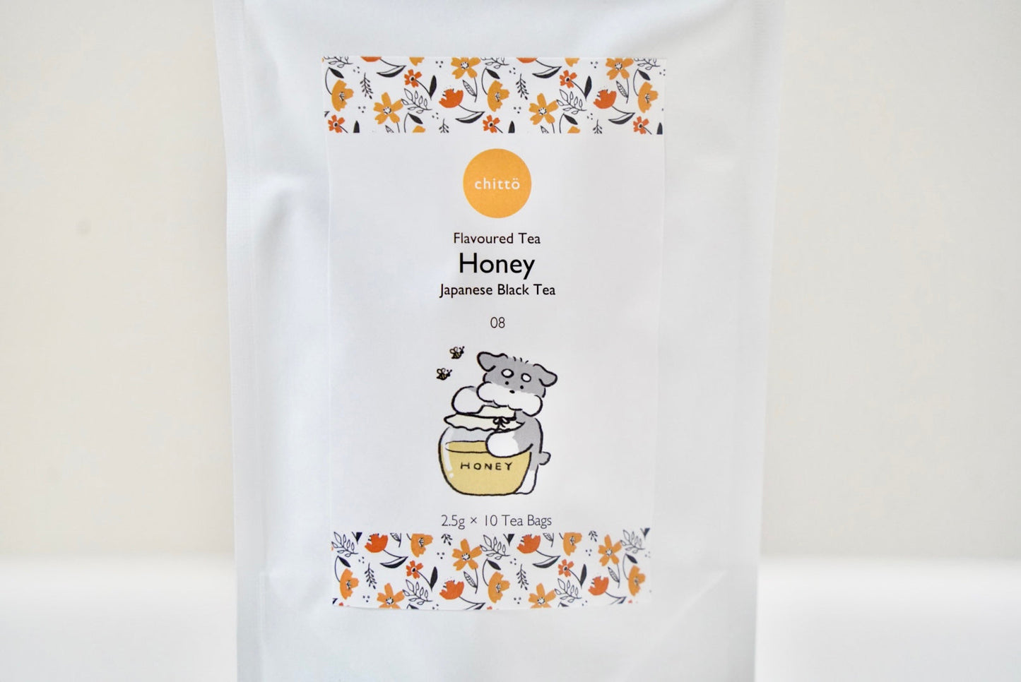 <HUIS × chittö >選べる3種のJAPANESE TEA&HUISのくつした ギフトセット(シュナウザー)