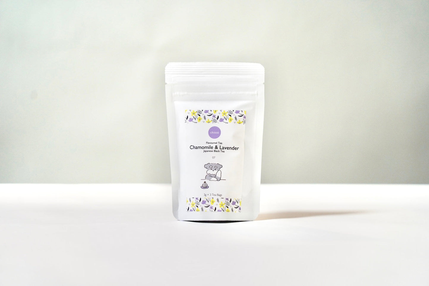 <HUIS × chittö >選べる3種のJAPANESE TEA&HUISのくつした ギフトセット(シュナウザー)