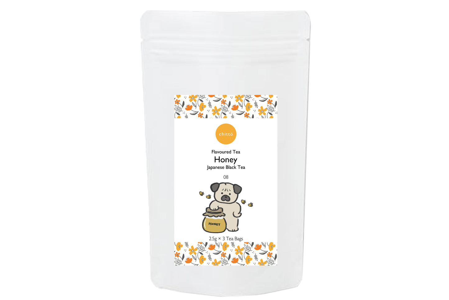 3 types of JAPANESE TEA & dog muffler gift set with Dogs. series (Schnauzer) to choose from