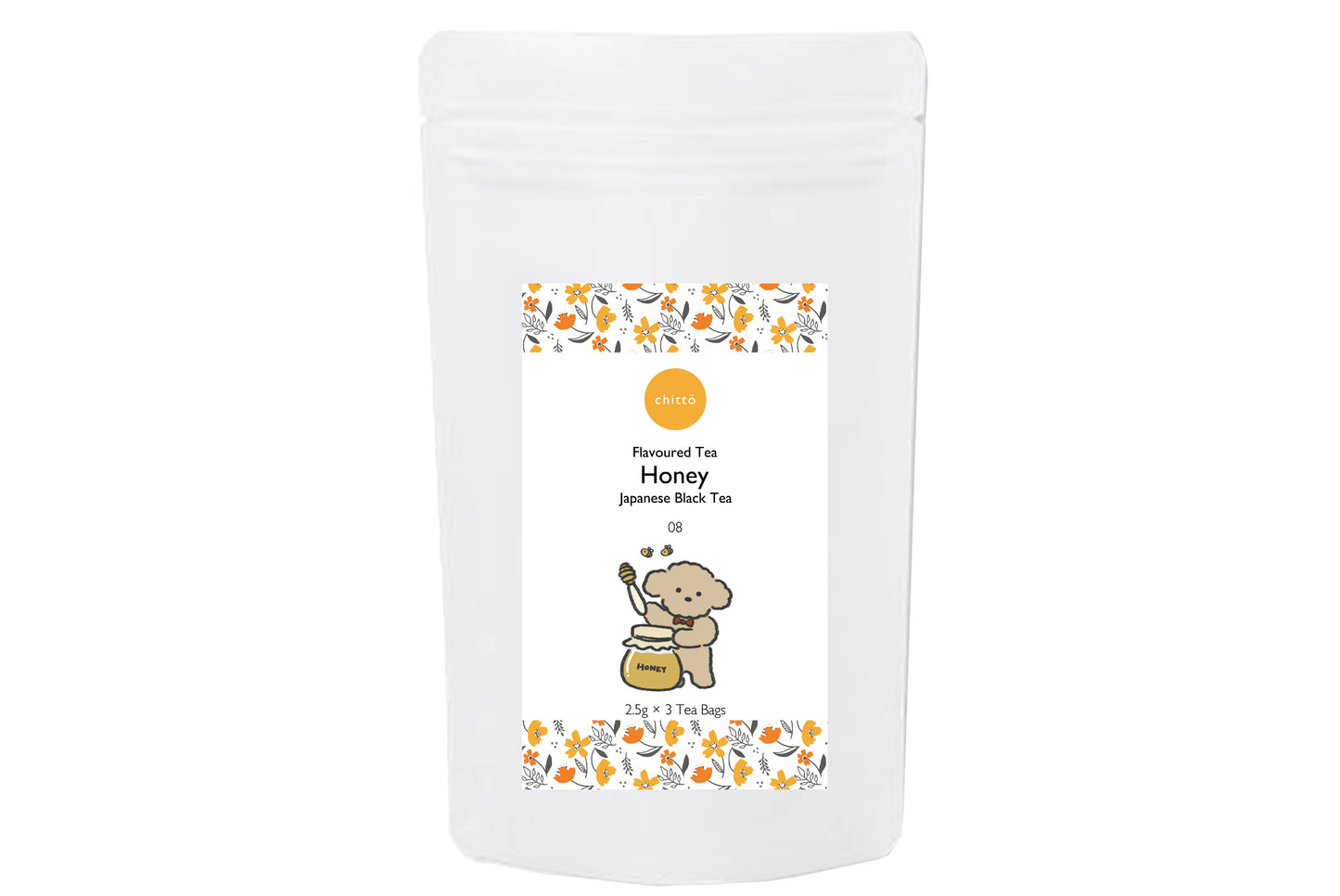 3 types of JAPANESE TEA & dog muffler gift set with Dogs. series (Schnauzer) to choose from