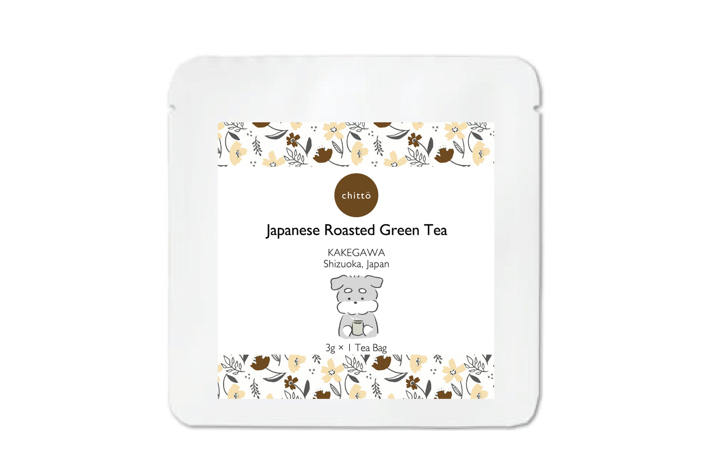 chittö Recommended JAPANESE TEA 8 types assorted gift set (1 tea bag of each kind) with Dogs. Series (Schnauzer)