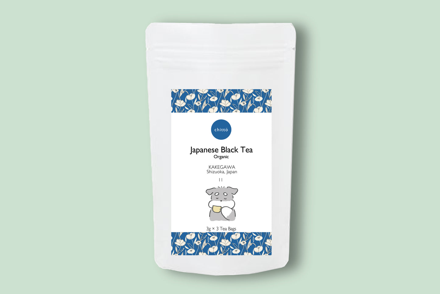 11 ORGANIC JAPANESE BLACK TEA [Organic Japanese black tea] with Dogs. Series (Schnauzer)