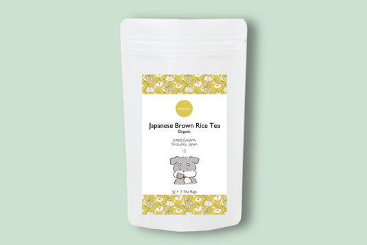 12　ORGANIC JAPANESE BROWN RICE TEA【オーガニック玄米茶】with Dogs. シリーズ（シュナウザー）