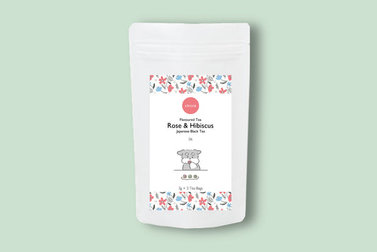 06 ROSE &amp; HIBISCUS [Japanese Black Tea Flavored Tea Rose &amp; Hibiscus] with Dogs. Series (Schnauzer)