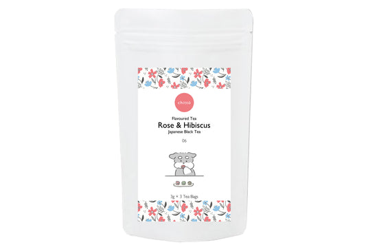 [Outlet] 06 ROSE &amp; HIBISCUS [Té Negro Japonés Sabor Rosa e Hibisco] con Perros (Schnauzer)