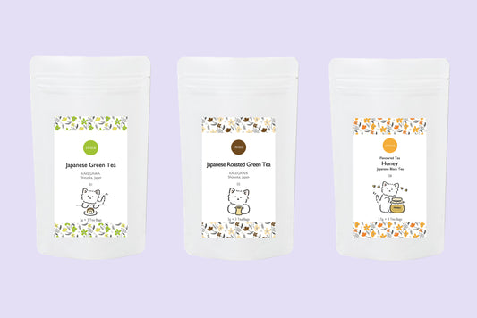 &lt;Click Post Exclusive&gt; 3 types of JAPANESE TEA to choose from 3 types of tea bags with Dogs. series