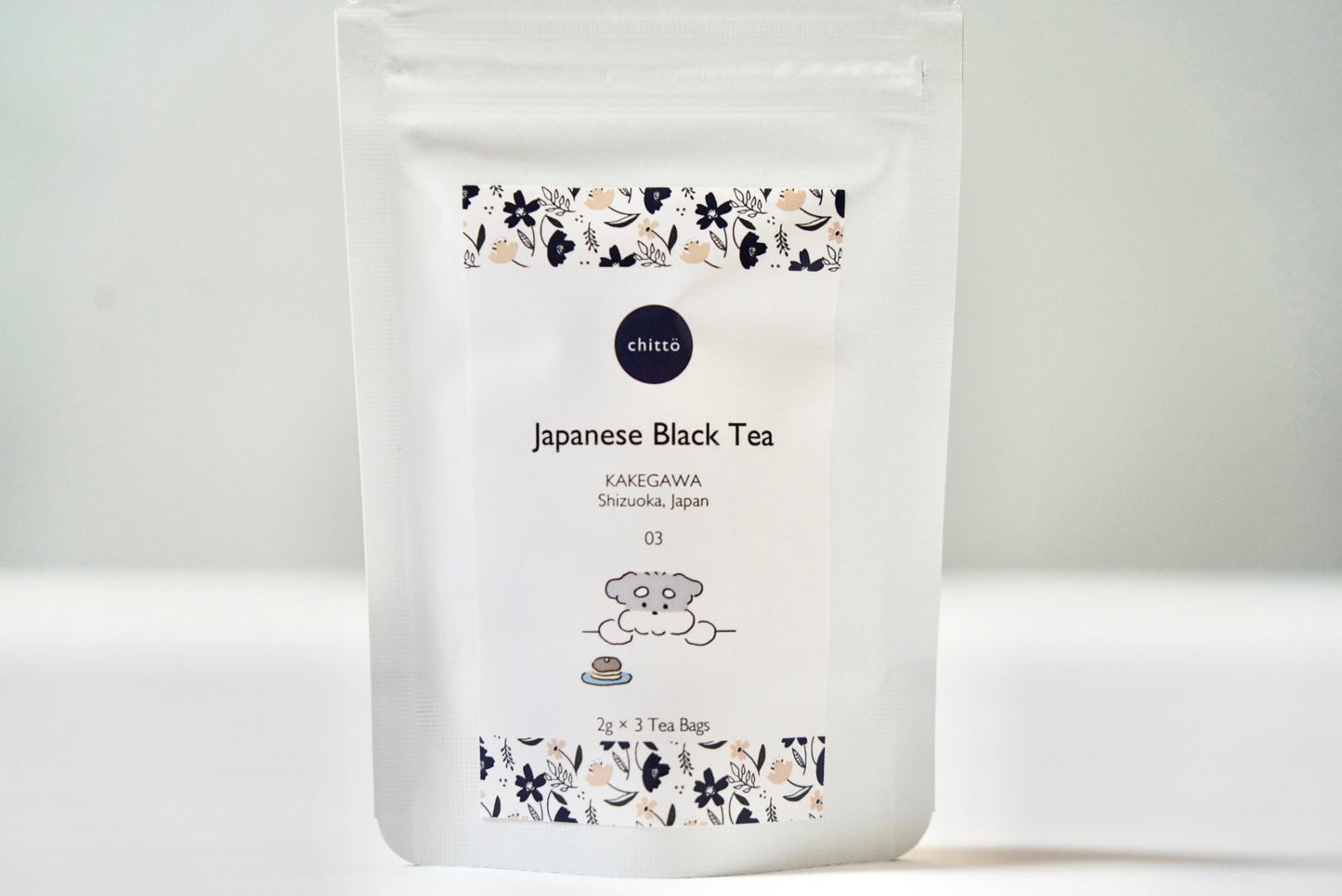 ＜TOKYO FANTASTIC × chittö ＞ドライフラワースワッグ＋選べる3種のJAPANESE TEA　ギフトセット　with Dogs.シリーズ（シュナウザー）