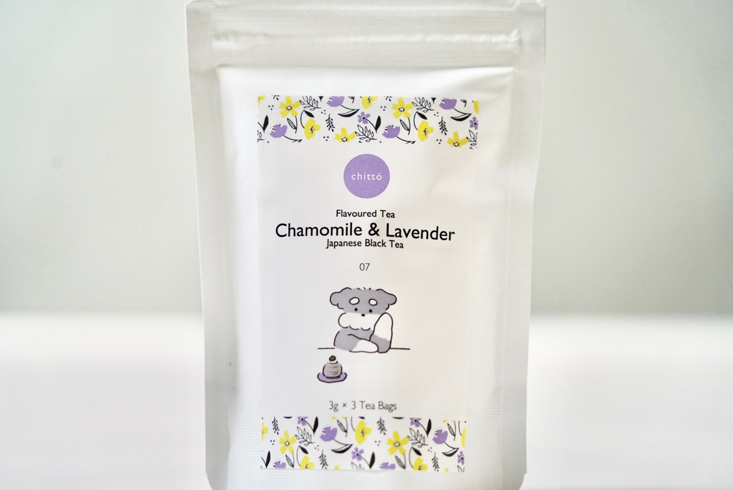 07 CHAMOMILE&amp;LAVENDER [Japanese Black Tea Flavored Tea Chamomile &amp; Lavender] with Dogs. Series (Schnauzer)
