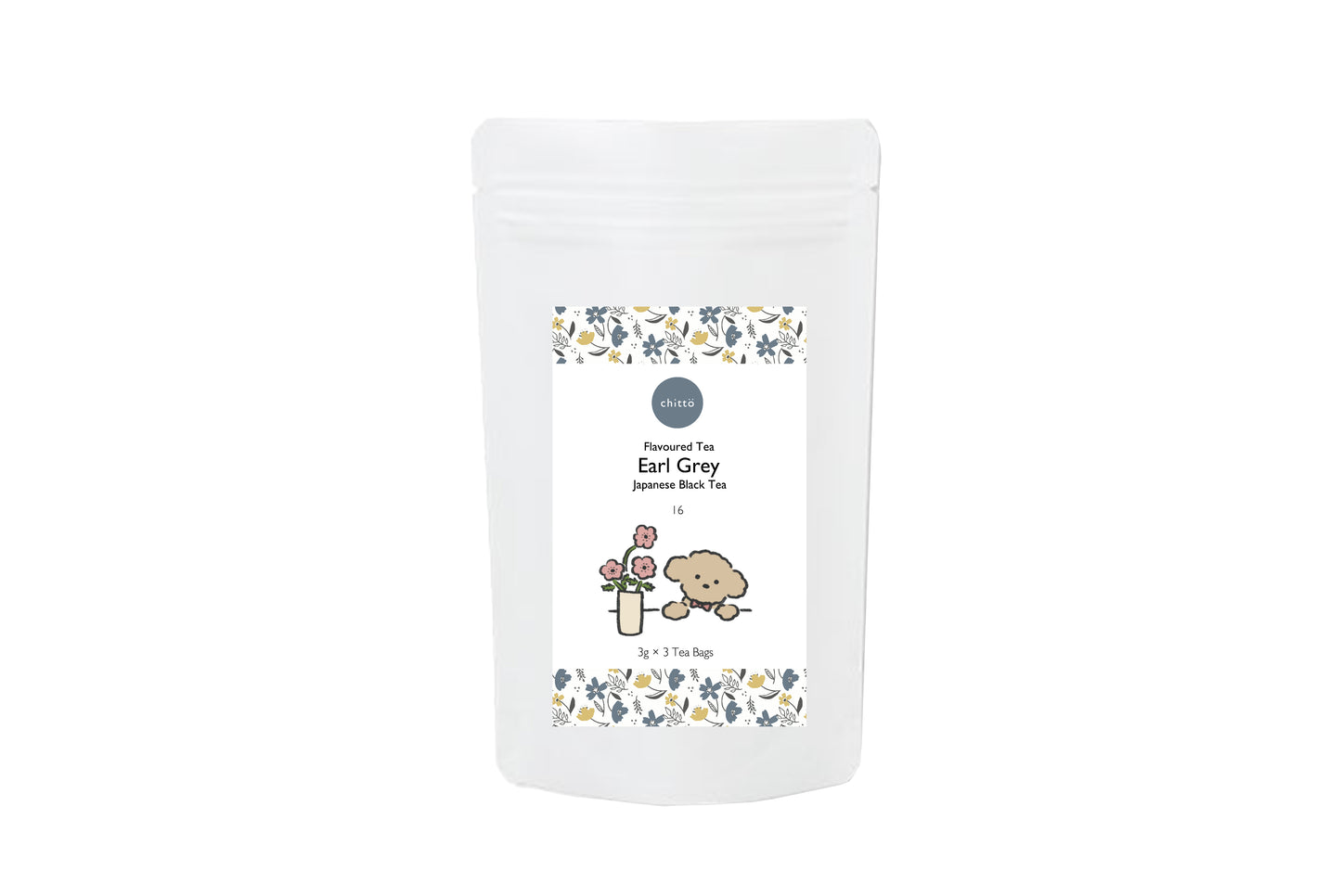 08 HONEY [Japanese black tea flavored tea/honey black tea] with Dogs. Series (Schnauzer)