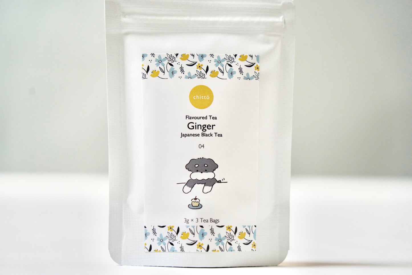 04 GINGER [Japanese Black Tea Flavored Tea Ginger] with Dogs. Series (Schnauzer)
