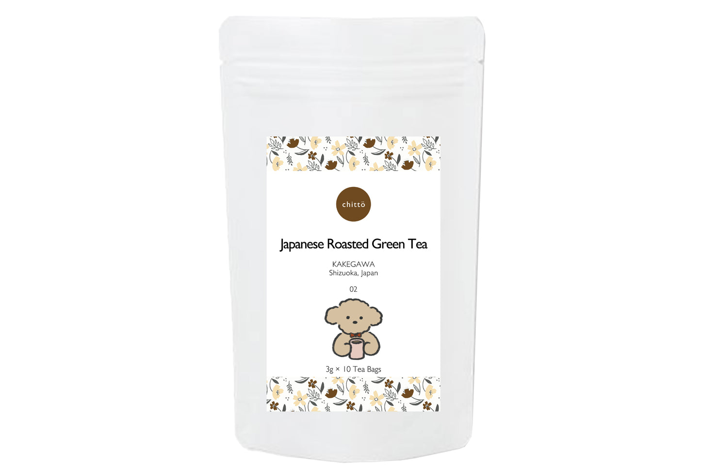 ＜TOKYO FANTASTIC × chittö ＞ドライフラワースワッグ＋選べる1種のJAPANESE TEA　ギフトセット（プードル）ティーバッグ10個入